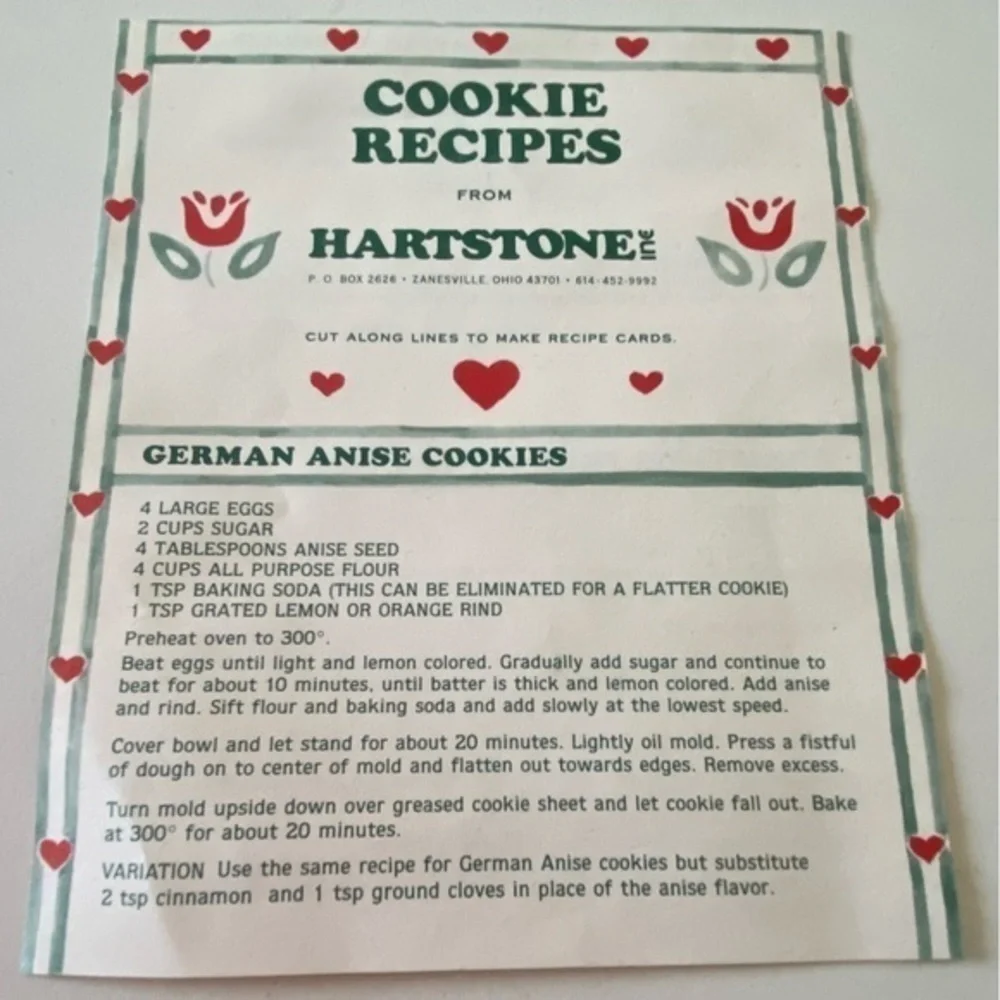 Vintage Hartstone Goldilocks Ceramic Stoneware Cookie Mold NIB